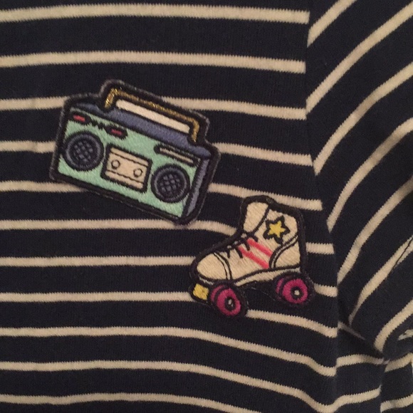 🦋 EUC Girls striped shirt dress size 7 - Picture 2 of 3